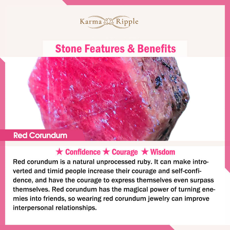 KarmaRipple's Emerald Gemstone Red Corundum Confidence Courage Ring Earrings Pendant Necklace p13