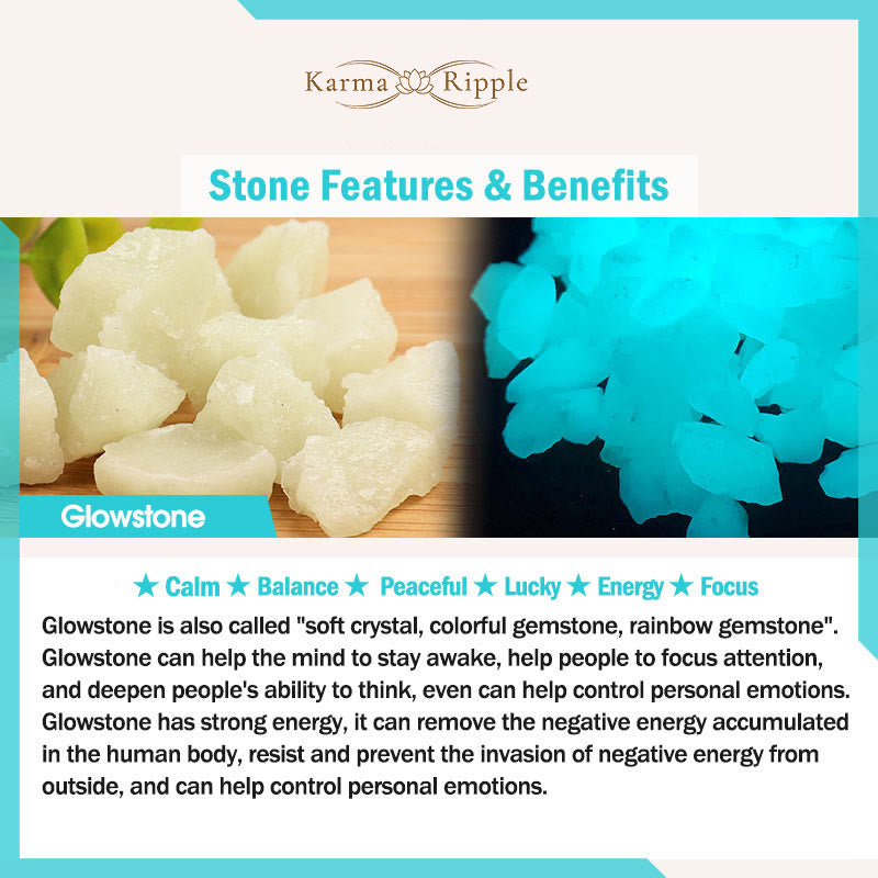 KarmaRipple's Tibetan Turquoise Glowstone Luminous Bead Lotus Protection Bracelet p39