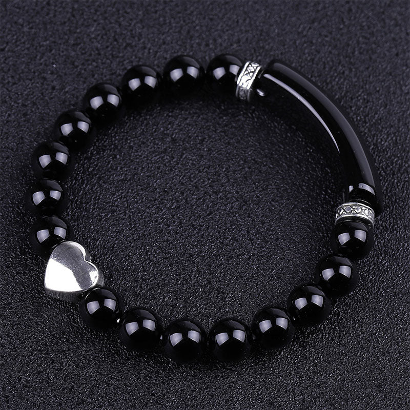 KarmaRipple's Authentic Gemstone Beadwork Unisex Heart Bracelet p19