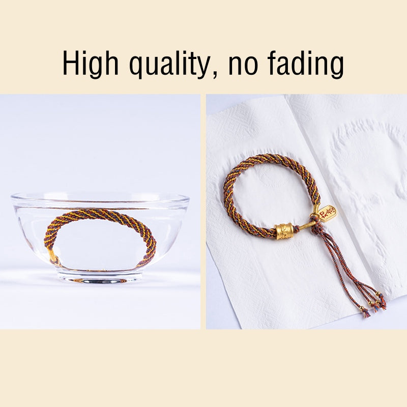 KarmaRipple's Handmade Multicolored Tibetan Om Mani Padme Hum Ruyi Auspicious Talisman Woven Bracelet p12