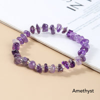 KarmaRipple's Authentic Irregular Shape Stone Gemstone Meditation Balance Bracelet