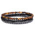 Tiger Eye&Black Glass Beads&Hematite(Wrist Circumference 15-19cm)