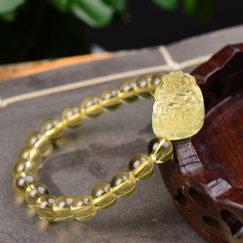 KarmaRipple's FengShui Citrine PiXiu Wealth Bracelet p2
