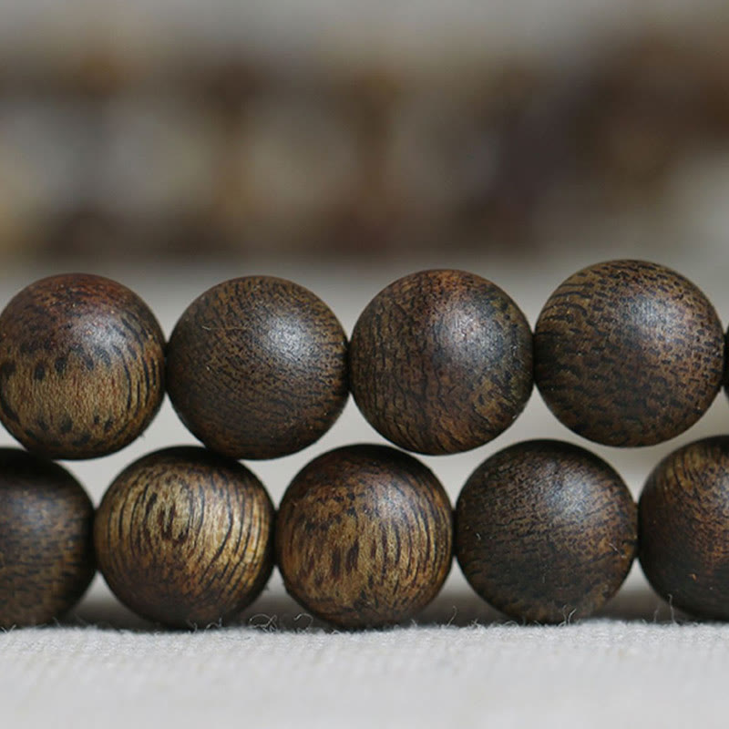 KarmaRipple's 108 Mala Beadwork Nha Trang Soil Buried Qinan Agarwood Balance Strength Bracelet p23