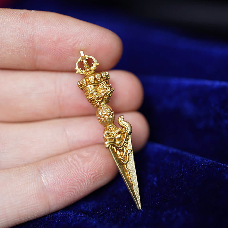 KarmaRipple's Tibet Dorje Vajra Engraved Spiritual Power Necklace Hanging Decoration p7