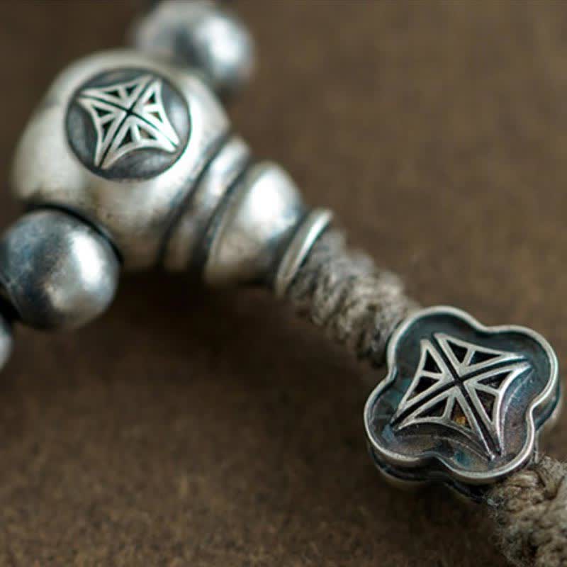 KarmaRipple's 108 Mala Beadwork 925 Sterling Silver Red Agate Turquoise Confidence Talisman Bracelet p6