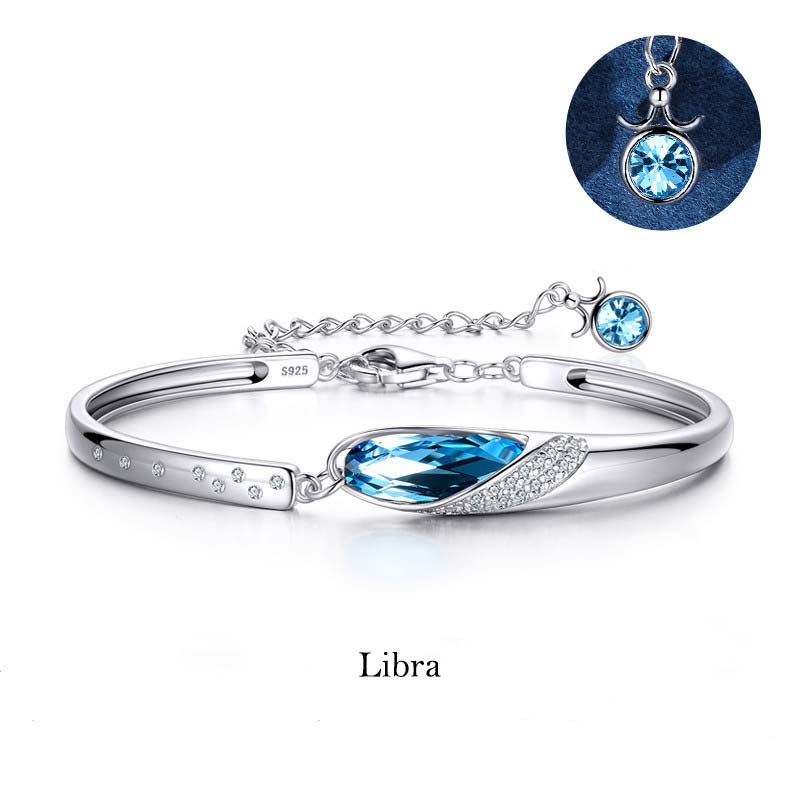 KarmaRipple's 925 Silver Plated Bronze 12 Constellations of the Zodiac Talisman Bracelet p27