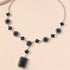 Synthetic Round Black Turquoise
