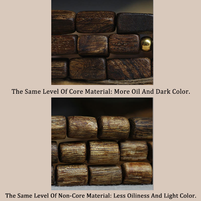 KarmaRipple's Tarakan Rare Agarwood 925 Sterling Silver Chinese Zodiac 999 Pure Gold Beadwork Ward Off Evil Spirits Bracelet p12