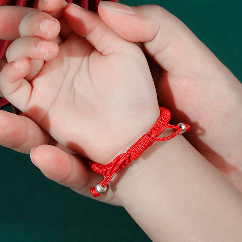 KarmaRipple's 925 Sterling Silver Handmade Fu Character Fortunate Money Bag Chinese Lock Talisman Bell Lotus Bronze Coin King Kong Weave Woven Kids Bracelet p14