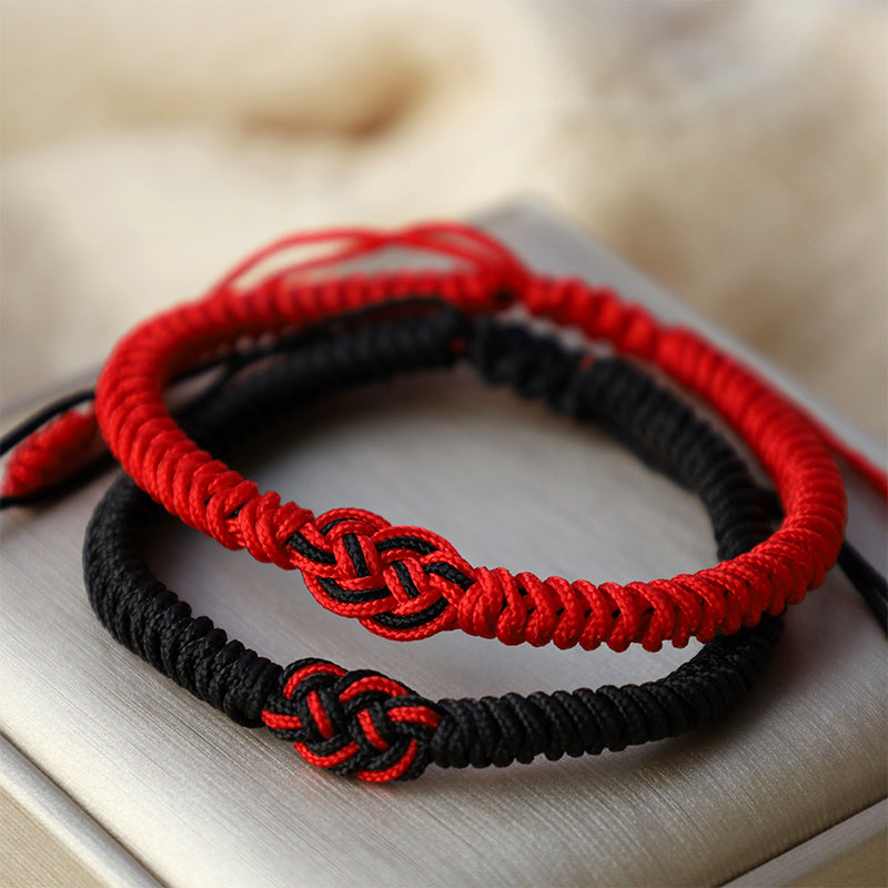 KarmaRipple's 2Pcs Tibetan Fortune Chinese Weave Protection String Bracelet p1