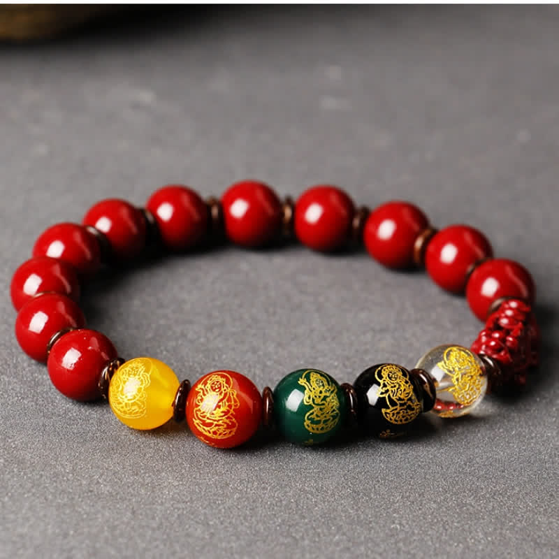 KarmaRipple's God Of Wealth Cinnabar PiXiu Blessing Bracelet p2
