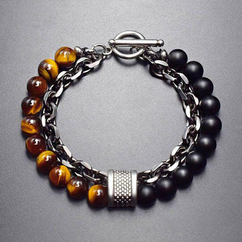 KarmaRipple's Authentic Tiger Eye Lazurite Protection Bracelet p1