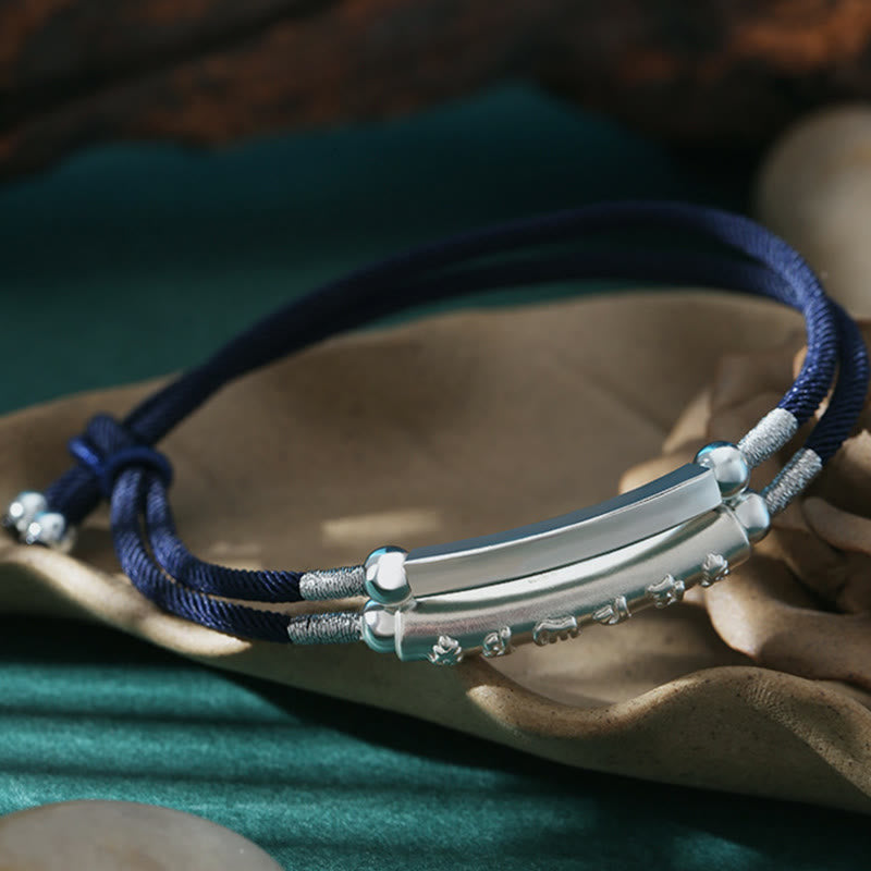 KarmaRipple's 999 Sterling Silver Handmade Om Mani Padme Hum Peace Woven Bracelet p10