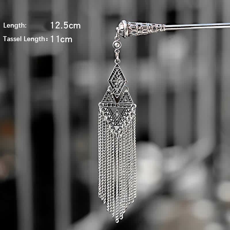 KarmaRipple's Water Drop Lily of the Valley Flowers Tassels Confidence Hairpin p46