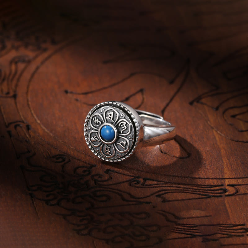 KarmaRipple's Tibetan Om Mani Padme Hum Peace Rotatable Ring p10
