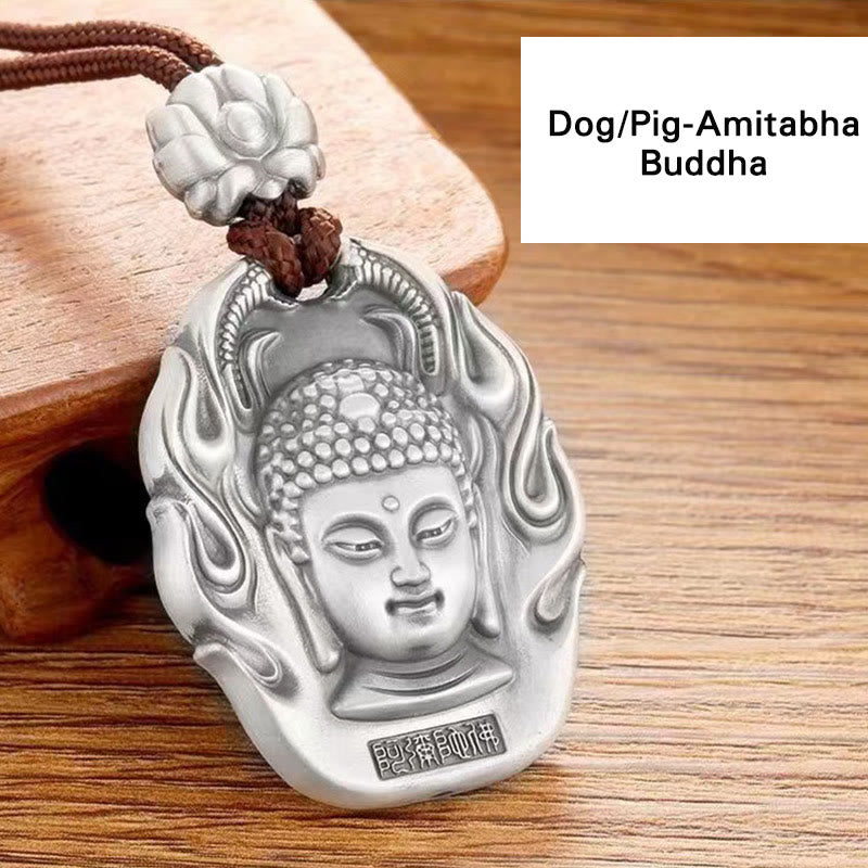 KarmaRipple's Chinese Zodiac Natal Buddha Om Mani Padme Hum Lotus Compassion Pendant Necklace p39