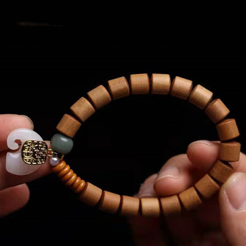 KarmaRipple's Sandalwood Jade Elephant Protection Bracelet p7