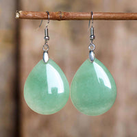 KarmaRipple's Authentic Aventurine Dangle Balancing Drop Earrings