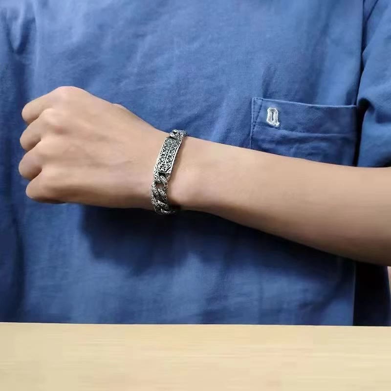 KarmaRipple's Vintage Patterns Engraved Balancing Bracelet p10