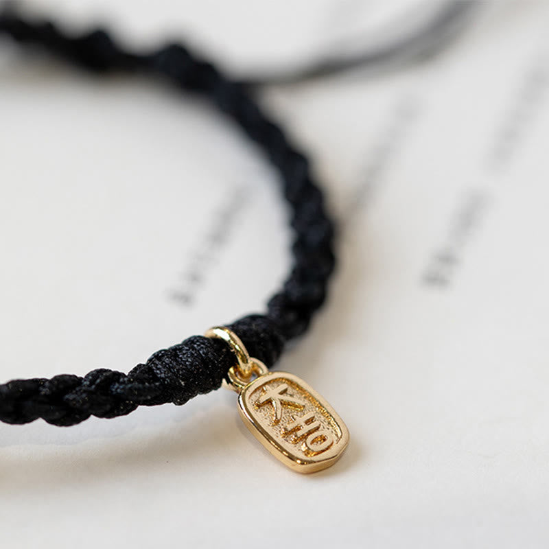 KarmaRipple's Chalcedony Round Peace Buckle Positive String Bracelet p5