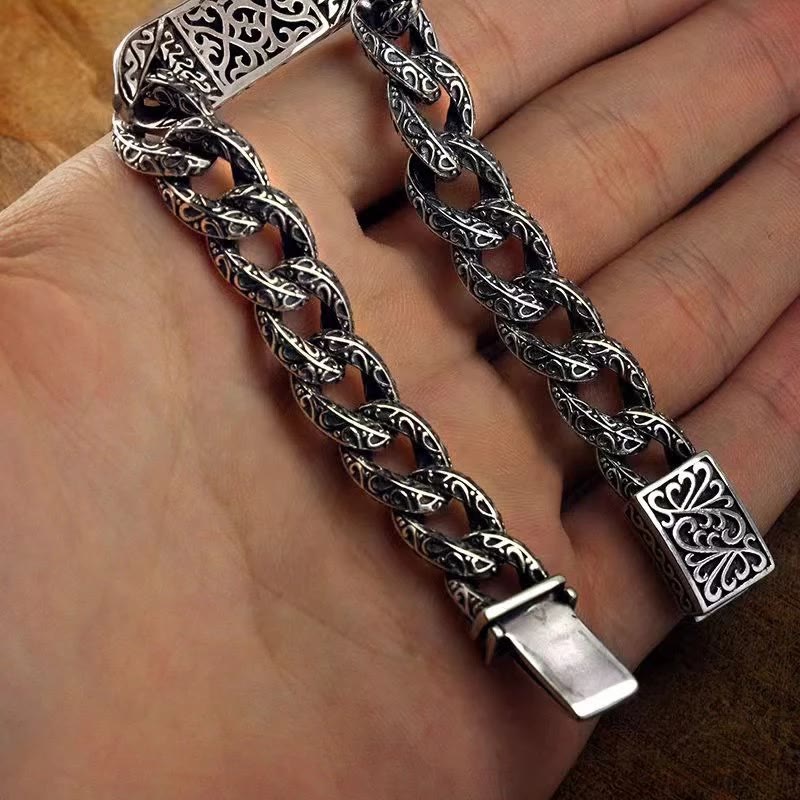 KarmaRipple's Vintage Patterns Engraved Balancing Bracelet p5