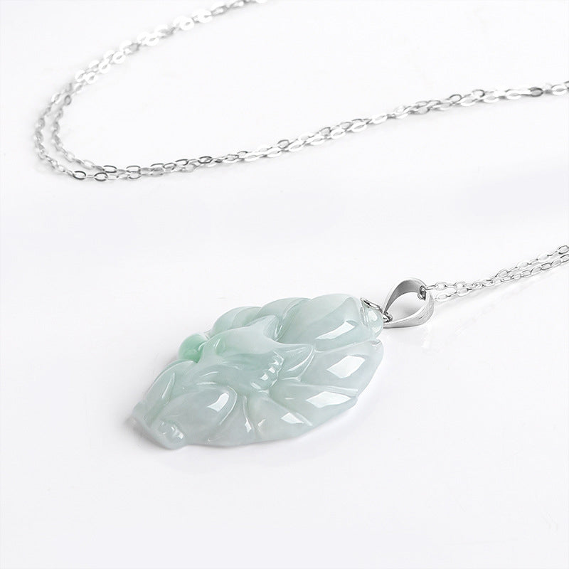 KarmaRipple's 925 Sterling Silver Authentic Jade Nine Tailed Fox Prosperity Pendant Necklace p8