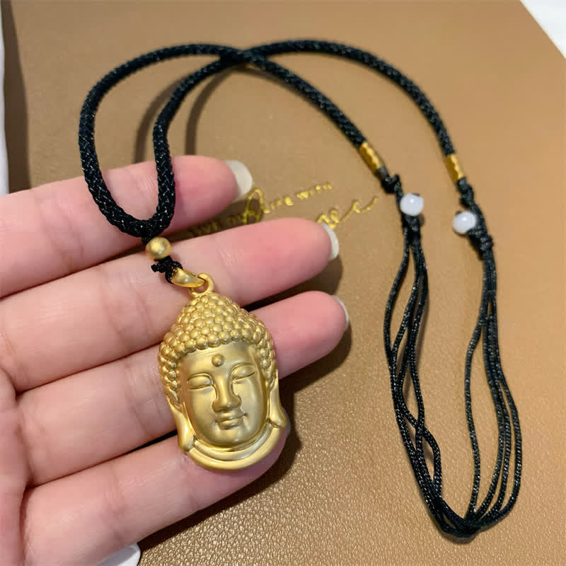 KarmaRipple's Gold Buddha Bronze Wealth Pendant Necklace p14