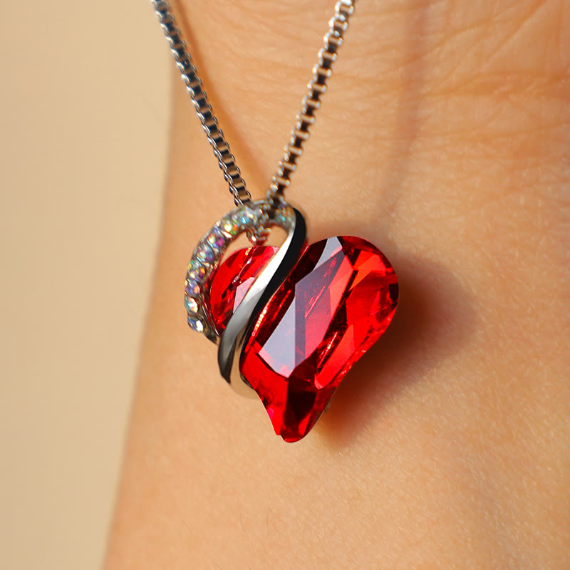 KarmaRipple's Love Heart Birthstone Balancing Energy Pendant Necklace p15