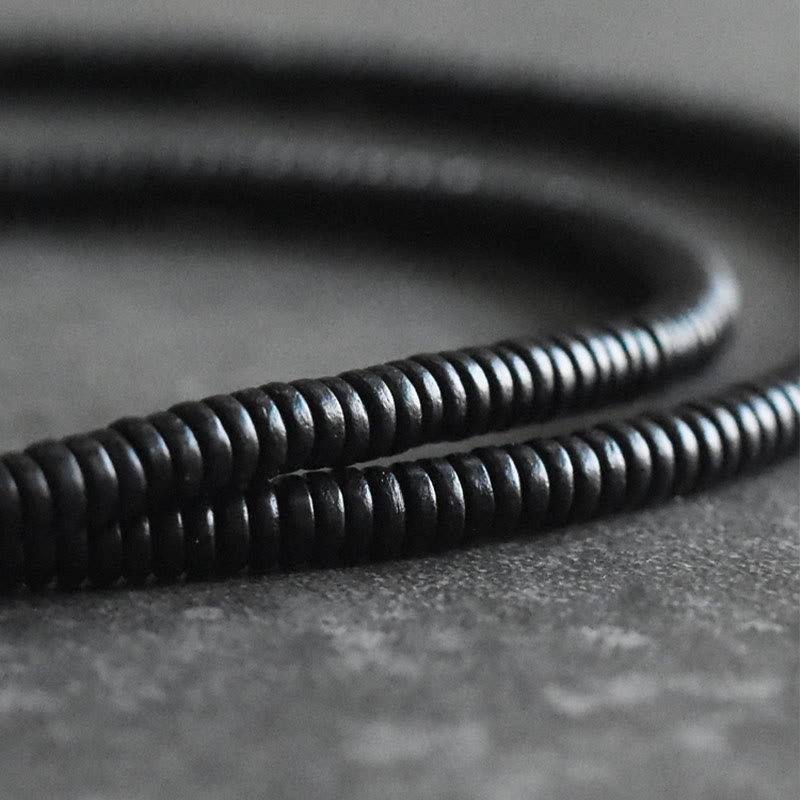 KarmaRipple's Ebony Wood Bronze Balance Multilayered Bracelet p11