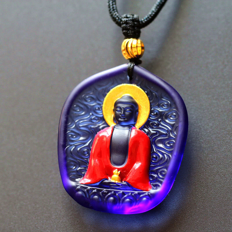 KarmaRipple's Tibet Medicine Buddha Liuli Gemstone Compassion Pendant Necklace p17