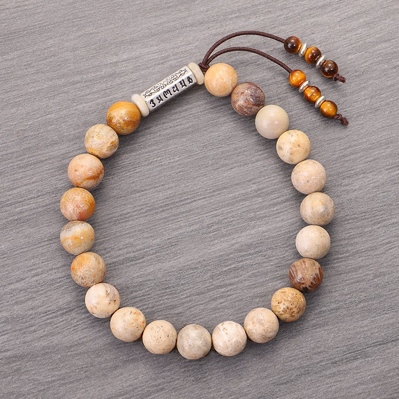 KarmaRipple's Weathered Stone Om Mani Padme Hum Strengthen Bracelet p6