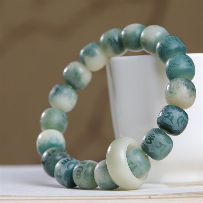 KarmaRipple's Bodhi Seed Om Mani Padme Hum Engraved Keep Away Evil Spirits Bracelet p15