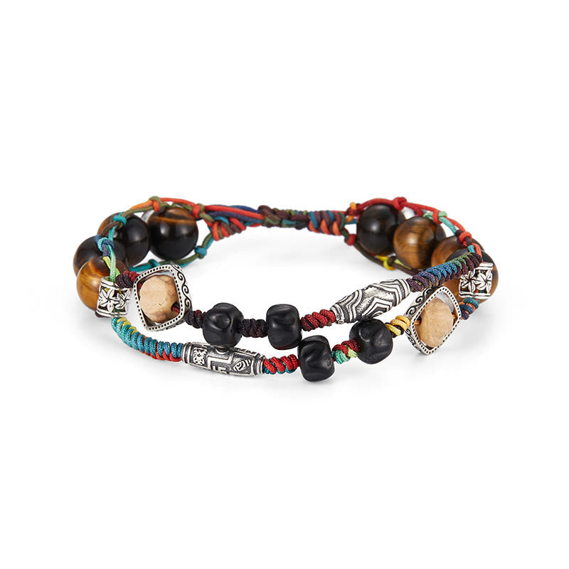 KarmaRipple's 925 Sterling Silver Tiger's Eye Bodhi Seed Handmade Courage Bracelet p11