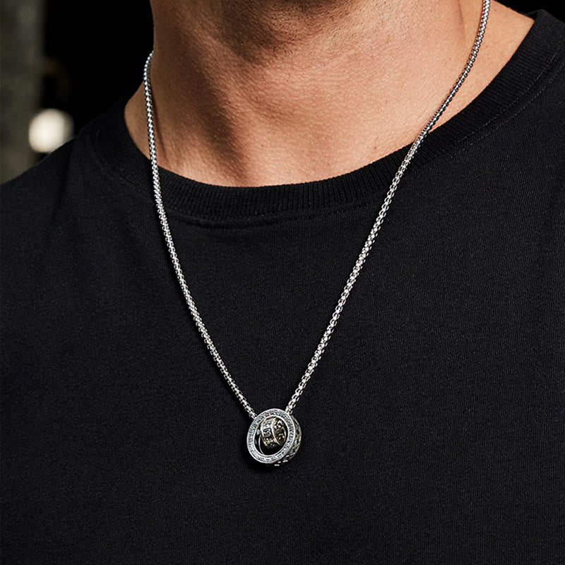 KarmaRipple's Tibetan Om Mani Padme Hum Carved Peace Purity Chain Pendant Necklace p11