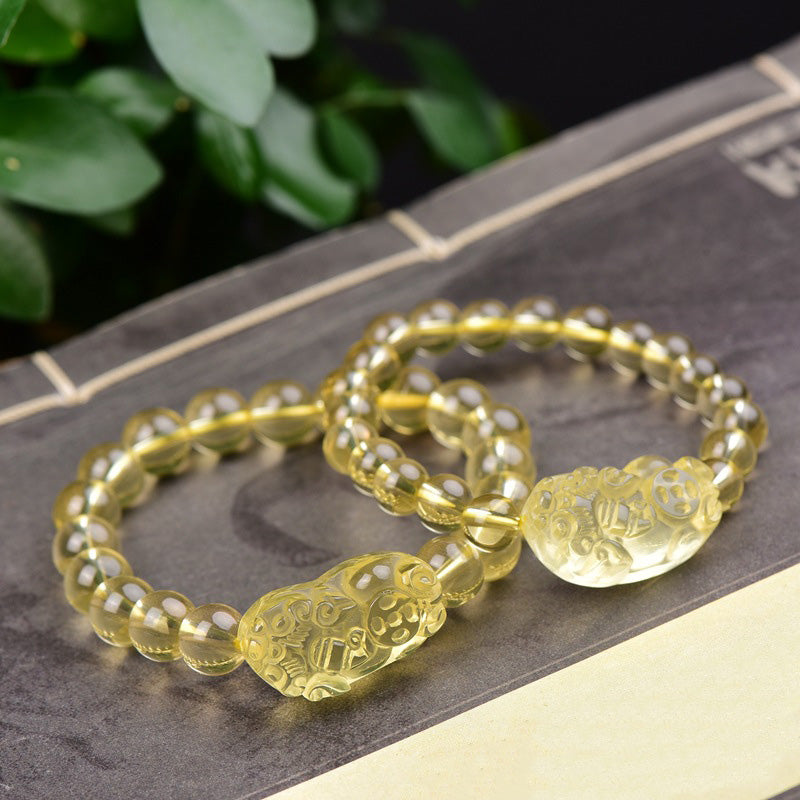 KarmaRipple's FengShui Citrine PiXiu Wealth Bracelet p6