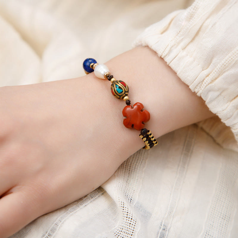 KarmaRipple's Tibetan Turquoise Om Mani Padme Hum Protection Strength Bracelet p5