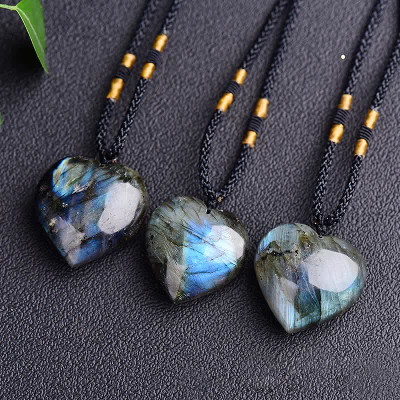KarmaRipple's Labradorite Love Heart Support Pendant Necklace p4