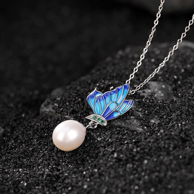 KarmaRipple's 925 Sterling Silver Pearl Butterfly Balancing Pendant Necklace Earrings Ring p2