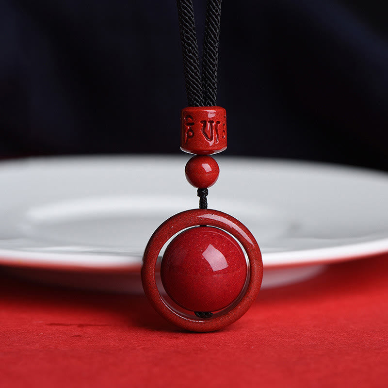 KarmaRipple's Cinnabar Om Mani Padme Hum PiXiu Blessing Fortunate Bead Pendant Necklace p32