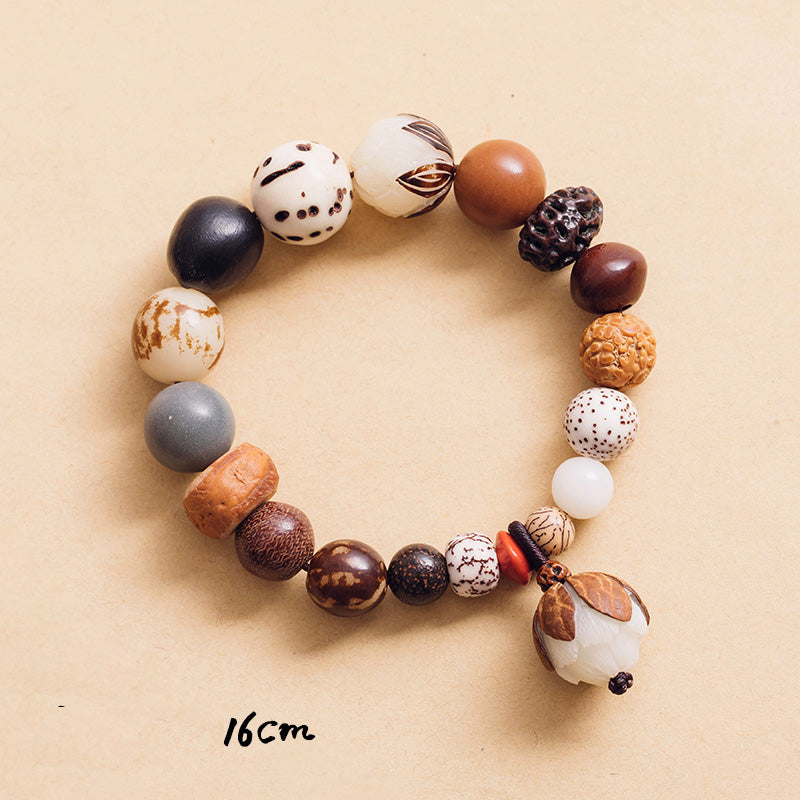 KarmaRipple's Bodhi Seed Lotus Wisdom Peace Wrist Mala Bracelet p21
