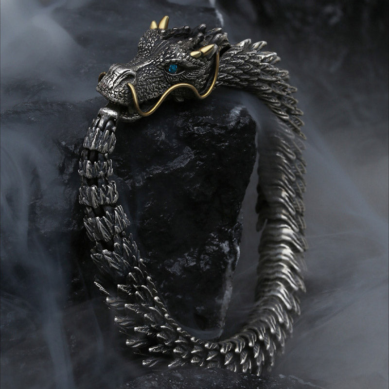 KarmaRipple's Nordic Dragon Handmade Amulet Fortune Protection Chain Bracelet p5