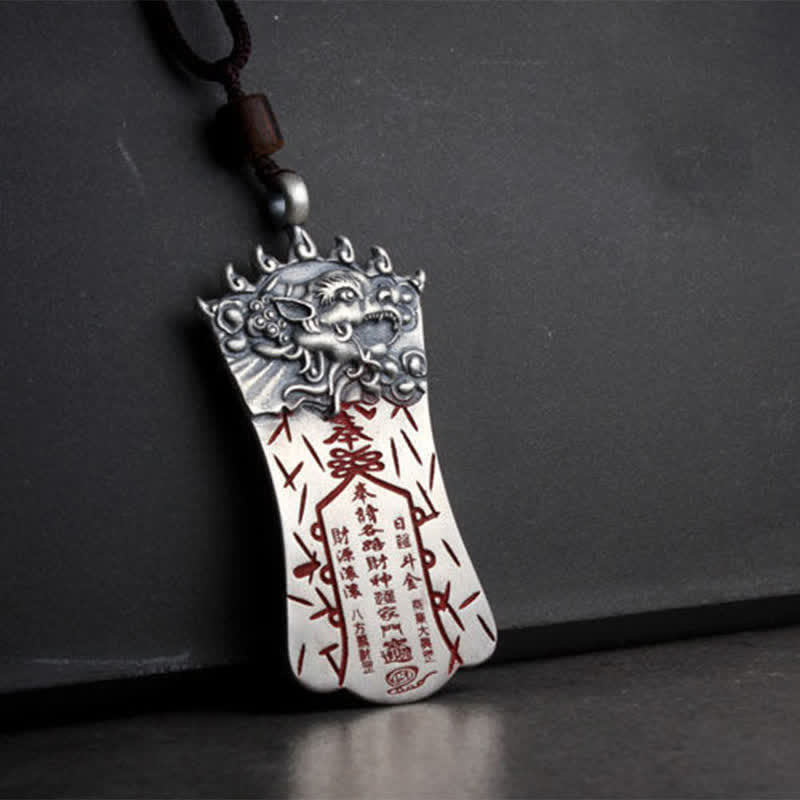 KarmaRipple's FengShui Bagua PiXiu Cinnabar Balance Pendant Necklace p9