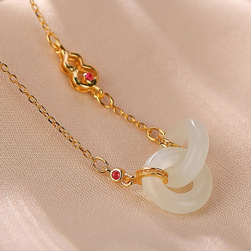 KarmaRipple's 925 Sterling Silver Round Jade Fortune Prosperity Pendant Chain Necklace p6