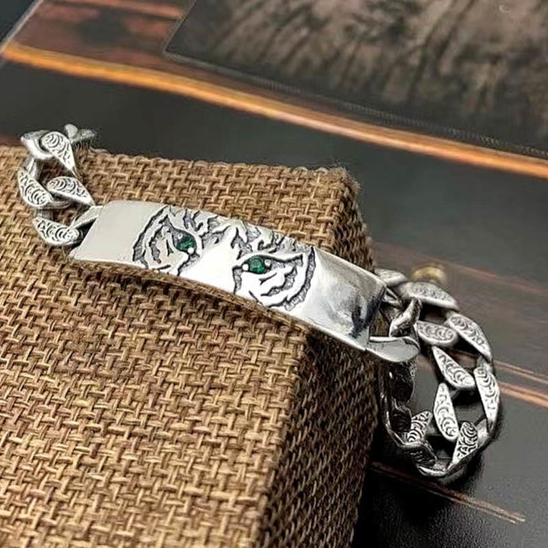 KarmaRipple's Tiger Tang Dynasty Flower Design Bronze Fortune Chain Bracelet p7