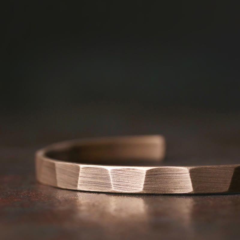 KarmaRipple's Vintage Rustic Design Bronze Wealth Adjustable Cuff Bracelet p4