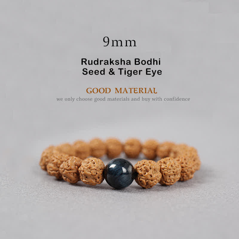 KarmaRipple's Tibet Rudraksha Bodhi Seed Dzi Bead Amber Turquoise Wealth Bracelet p5