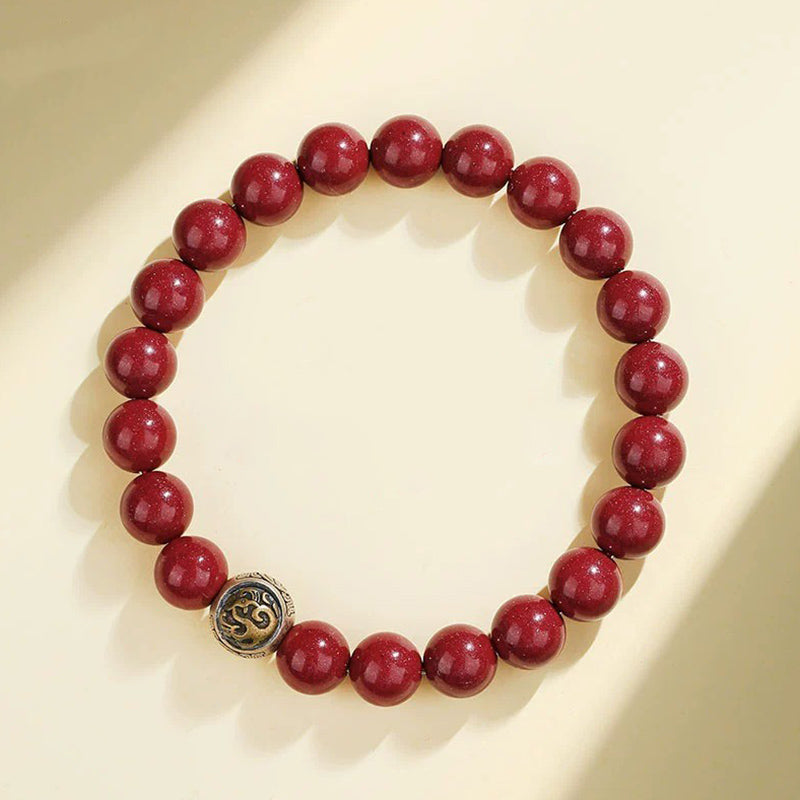 KarmaRipple's 925 Sterling Silver Authentic Cinnabar Four Beasts Blessing Bracelet p8