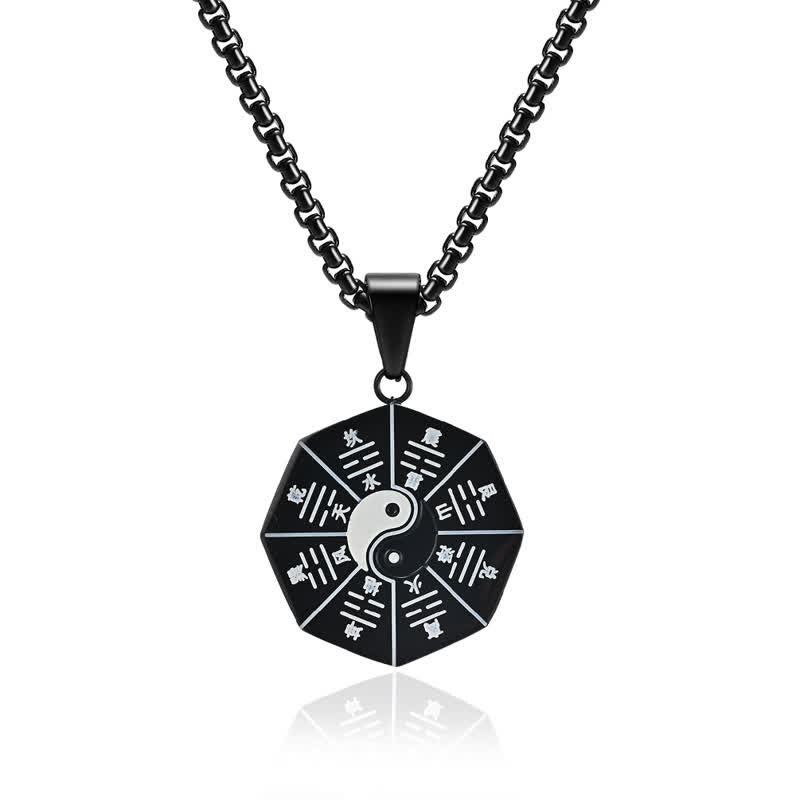 KarmaRipple's Bagua Yin Yang Titanium Steel Balance Pendant Necklace p1