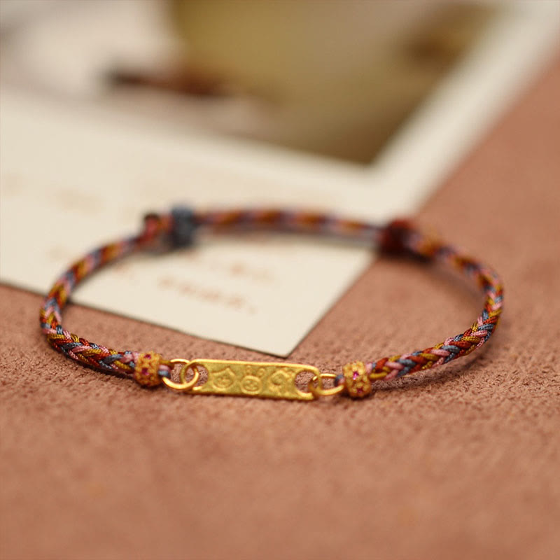 KarmaRipple's 925 Sterling Silver Handmade Multicolor String Protection Fortune Talisman Braid Bracelet p22